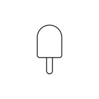 helado, postre, plantilla de logotipo de ilustración de vector de icono de línea delgada dulce. adecuado para muchos propósitos.