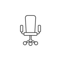 Chair, Seat Thin Line Icon Vector Illustration Logo Template. Suitable For Many Purposes.