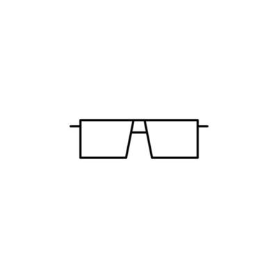 Glasses, Sunglasses, Eyeglasses, Spectacles Thin Line Icon Vector Illustration Logo Template. Suitable For Many Purposes.