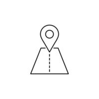 GPS, Map, Navigation, Direction Thin Line Icon Vector Illustration Logo Template. Suitable For Many Purposes.