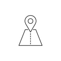 GPS, Map, Navigation, Direction Thin Line Icon Vector Illustration Logo Template. Suitable For Many Purposes.