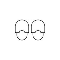 Sandal, Footwear, Slipper, Flip-Flop Thin Line Icon Vector Illustration Logo Template. Suitable For Many Purposes.