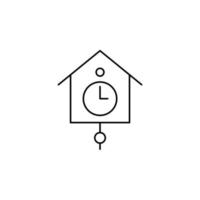 reloj, temporizador, plantilla de logotipo de ilustración de vector de icono de línea delgada de tiempo. adecuado para muchos propósitos.