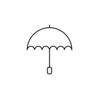 Umbrella, Weather, Protection Thin Line Icon Vector Illustration Logo Template. Suitable For Many Purposes.