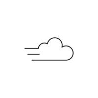 Wind, Air Thin Line Icon Vector Illustration Logo Template. Suitable For Many Purposes.