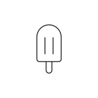 Ice Cream, Dessert, Sweet Thin Line Icon Vector Illustration Logo Template. Suitable For Many Purposes.