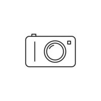 Camera, Photography, Digital, Photo Thin Line Icon Vector Illustration Logo Template. Suitable For Many Purposes.