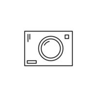 cámara, fotografía, digital, foto delgada línea icono vector ilustración logotipo plantilla. adecuado para muchos propósitos.