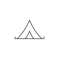 Camp, Tent, Camping, Travel Thin Line Icon Vector Illustration Logo Template. Suitable For Many Purposes.