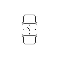 Watch, Wristwatch, Clock, Time Thin Line Icon Vector Illustration Logo Template. Suitable For Many Purposes.