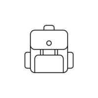 Backpack, School, Rucksack, Knapsack Thin Line Icon Vector Illustration Logo Template. Suitable For Many Purposes.