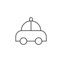 Cab, Taxi, Travel, Transportation Thin Line Icon Vector Illustration Logo Template. Suitable For Many Purposes.