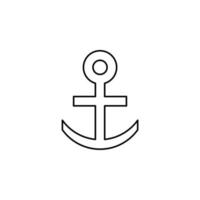 Anchor, Port Thin Line Icon Vector Illustration Logo Template. Suitable For Many Purposes.