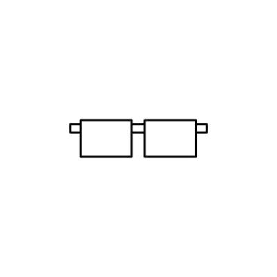 Glasses, Sunglasses, Eyeglasses, Spectacles Thin Line Icon Vector Illustration Logo Template. Suitable For Many Purposes.