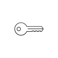 Key Thin Line Icon Vector Illustration Logo Template. Suitable For Many Purposes.