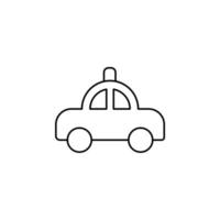 taxi, taxi, viaje, transporte icono de línea delgada ilustración vectorial plantilla de logotipo. adecuado para muchos propósitos. vector