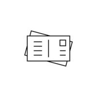 Post, Letter, Mail, Postcard Thin Line Icon Vector Illustration Logo Template. Suitable For Many Purposes.