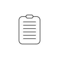 Notes, Notepad, Notebook, Memo, Diary, Paper Thin Line Icon Vector Illustration Logo Template. Suitable For Many Purposes.