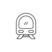 Train, Locomotive, Transport Thin Line Icon Vector Illustration Logo Template. Suitable For Many Purposes.