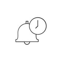 Alarm, Timer Thin Line Icon Vector Illustration Logo Template. Suitable For Many Purposes.