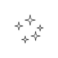 estrellas, plantilla de logotipo de ilustración de vector de icono de línea delgada nocturna. adecuado para muchos propósitos.