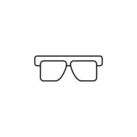 Glasses, Sunglasses, Eyeglasses, Spectacles Thin Line Icon Vector Illustration Logo Template. Suitable For Many Purposes.