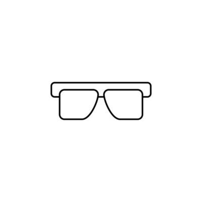 Glasses, Sunglasses, Eyeglasses, Spectacles Thin Line Icon Vector Illustration Logo Template. Suitable For Many Purposes.