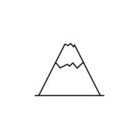 Mountain, Hill, Mount, Peak Thin Line Icon Vector Illustration Logo Template. Suitable For Many Purposes.