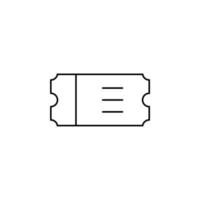 Ticket, Pass, Event, Voucher Thin Line Icon Vector Illustration Logo Template. Suitable For Many Purposes.