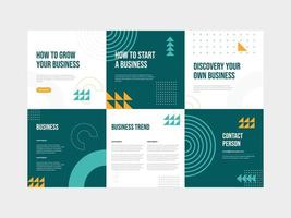 tosca blue corporate business square banner and social media post template vector