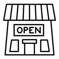 Open Shop Sign Line Icon vector