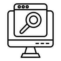 Web Search Line Icon vector