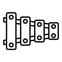 Xylophone Line Icon vector