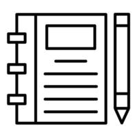 Notebook Line Icon vector