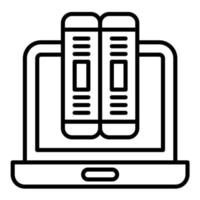 Online Library Line Icon vector