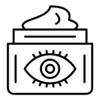 icono de línea de crema para los ojos vector