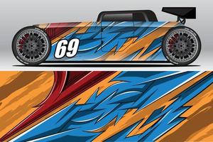 Car wrap decal designs for racing livery or daily car vinyl sticker vector