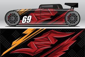 Car wrap decal designs for racing livery or daily car vinyl sticker vector