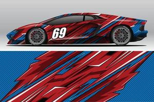 Abstract Race car wrap sticker design and sports background for daily use racing livery or car vinyl stickers vector