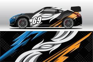 Abstract Race car wrap sticker design and sports background for daily use racing livery or car vinyl stickers vector