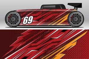 Abstract Race car wrap sticker design and sports background for daily use racing livery or car vinyl stickers vector