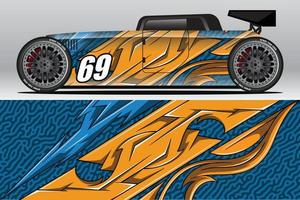 Abstract Race car wrap sticker design and sports background for daily use racing livery or car vinyl stickers vector