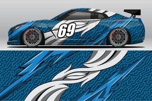 Abstract Race car wrap sticker design and sports background for daily use racing livery or car vinyl stickers vector