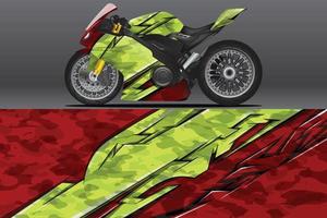 calcomanía de envoltura de motocicleta abstracta y diseño de calcomanía de vinilo vector