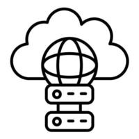 Cloud Hosting Line Icon vector