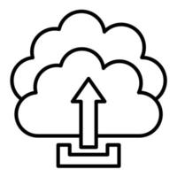 Cloud Upload Line Icon vector