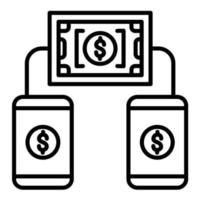 Money Transaction Line Icon vector