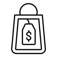 Shopping Price Line Icon vector