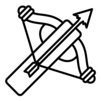 Crossbow Line Icon vector