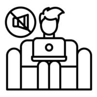 Work Distraction Line Icon vector